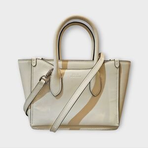 Polo Ralph Lauren Mini Sloane White/Cream Patent Leather Crossbody Bag